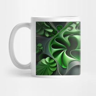 St Patricks Day Artwork - Green abstract artwork Mug